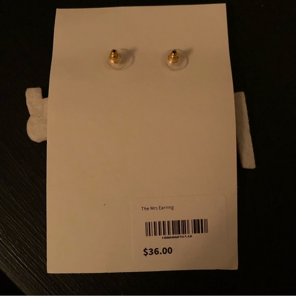 “MRS” Earrings from The Tiny Tassel NWT - Picture 3 of 3